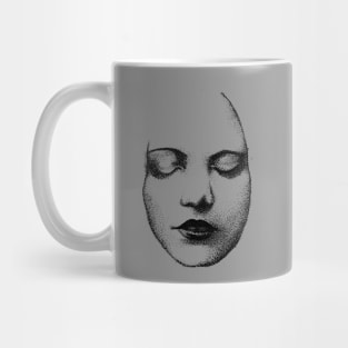 pointilism beauty dark rock Mug